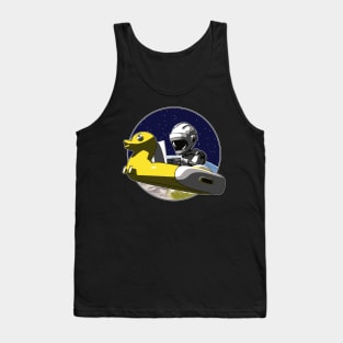 Astronaut and teleworking in space Tank Top